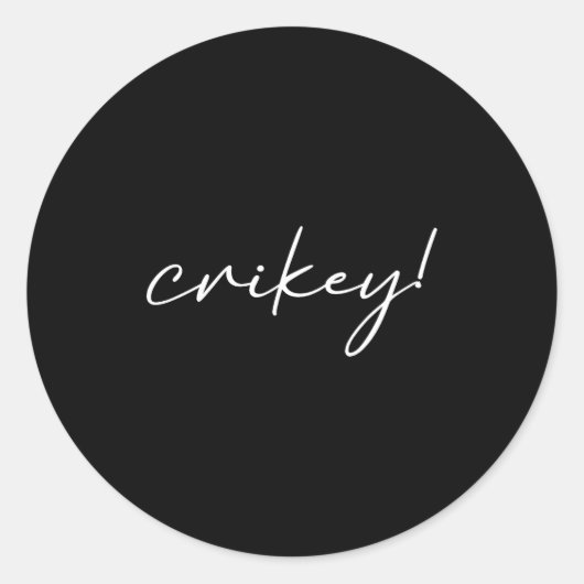 Robert Irwin Crikey Funny Meme Runder Aufkleber (Vorderseite)