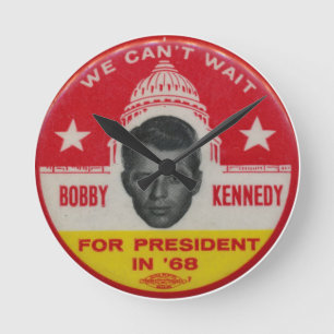 Robert Kennedy für Präsidenten-Wanduhr Runde Wanduhr