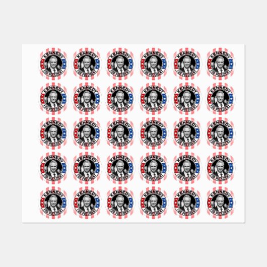 Robert Kennedy, Jr. for President 2024 Etiketten (Blatt)