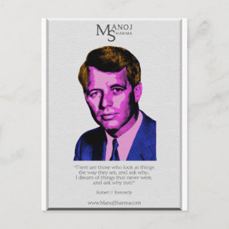 Robert Kennedy - Manoj Sharma Postkarte