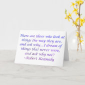 Robert Kennedy Quote Karte (Gelbe Blume)