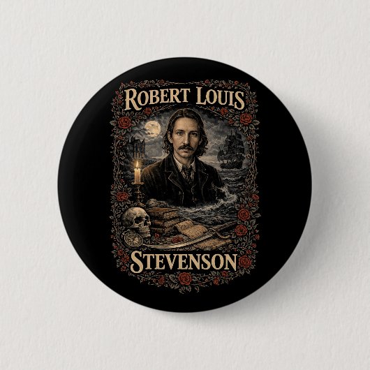Robert Louis Stevenson Button (Vorderseite)