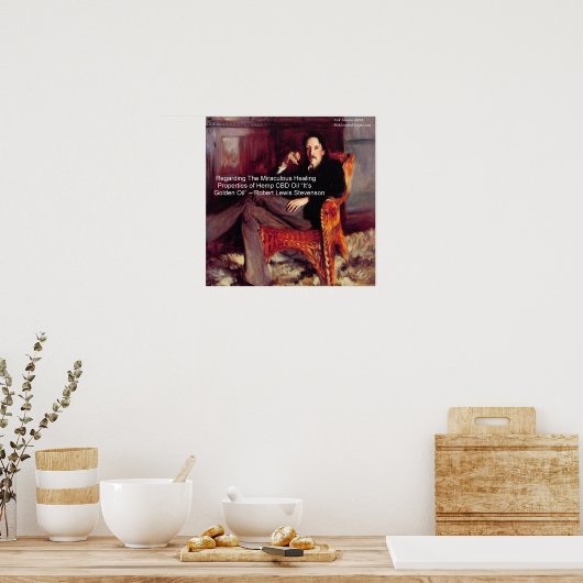 Robert Louis Stevenson CBD Oil ist Golden Poster (Küche)