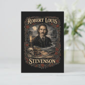 Robert Louis Stevenson Dankeskarte (Stehend Vorderseite)