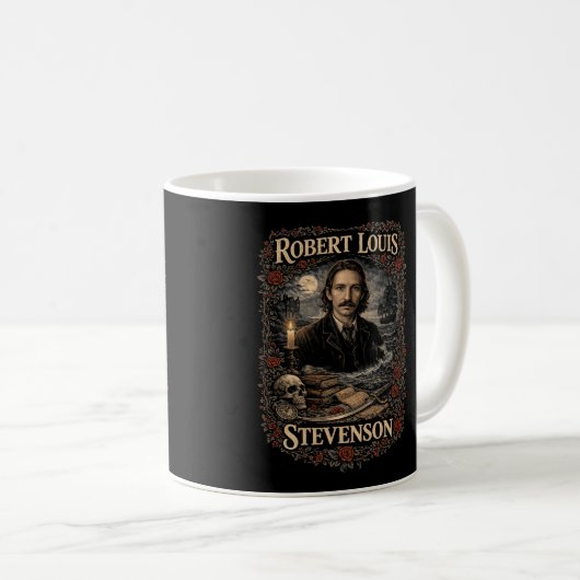 Robert Louis Stevenson Kaffeetasse (VorderseiteRechts)