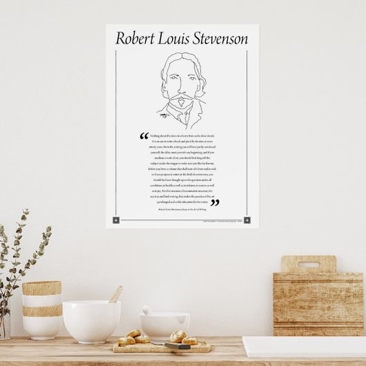 Robert Louis Stevenson Writing Quote Poster (Küche)