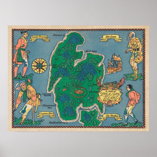 Robert Louis Stevenson's Treasure Island Poster (Vorne)