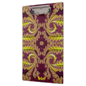 ROBERT ~ Maroon und Yellow Design Original Klemmbrett (Links)