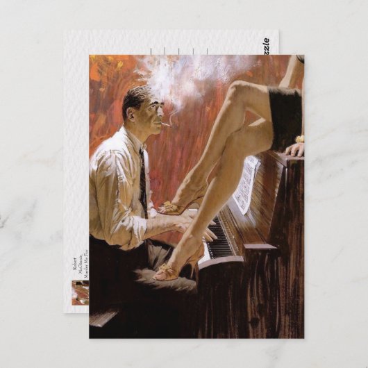 Robert McGinnis Murder Me for Nickels Book Cover Postkarte (Vorne/Hinten)