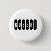 Robert Mens Name in Black n White, Button (Vorderseite)