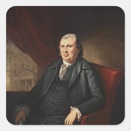 Robert Morris Quadratischer Aufkleber (Vorderseite)