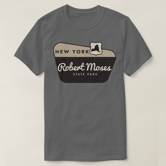 Robert Moses Staat Park New York Welcome Sign T-Shirt (Design vorne)