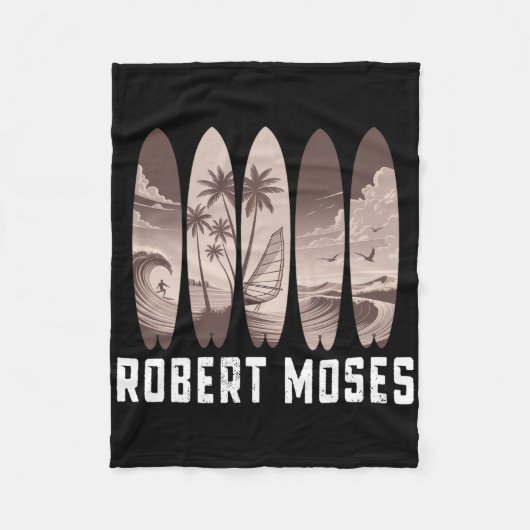 Robert Moses Surfboard Men Women Surfing  Fleecedecke (Vorderseite)