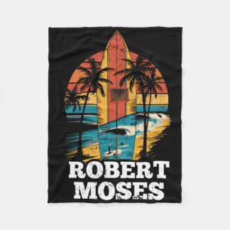 Robert Moses Surfboard Surfing Retro  Fleecedecke