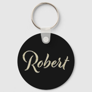 Robert Name Whitegold Button Schlüsselger Schlüsselanhänger