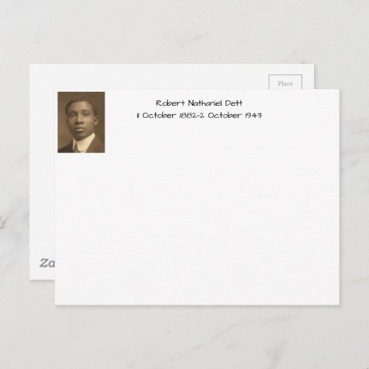 Robert Nathaniel Dett Postkarte (Vorne/Hinten)