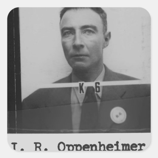 Robert Oppenheimer Quadratischer Aufkleber (Vorderseite)