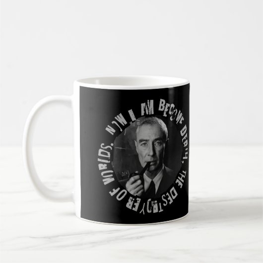 Robert Oppenheimer Quote - Destroyer of Worlds Kaffeetasse (Links)