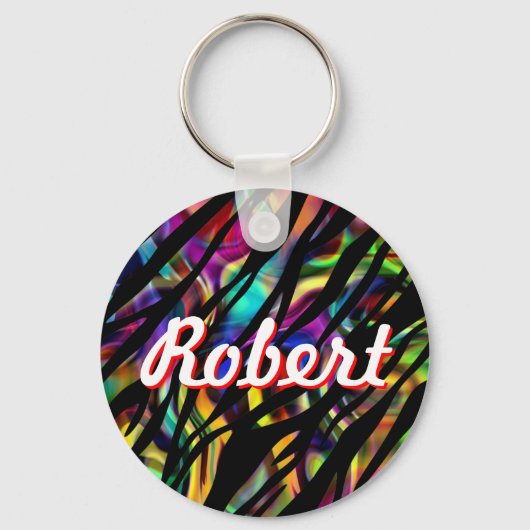 Robert Personalisiert Colorful Schlüsselanhänger (Vorderseite)