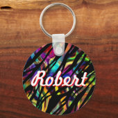 Robert Personalisiert Colorful Schlüsselanhänger (Vorderseite)