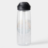 Robert Retro-Sonnenuntergang-Name-Design Trinkflasche (Rückseite)