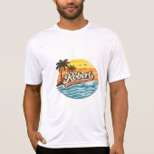 Robert Retro Sunset Name Design T-Shirt (Vorderseite)