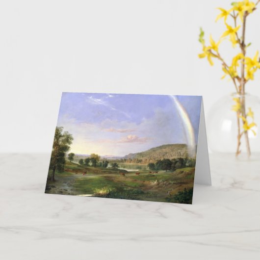 Robert S. Duncanson Landscape mit Rainbow Poster Karte (Gelbe Blume)