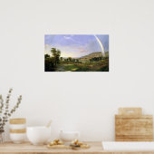 Robert S. Duncanson Landschaft mit Rainbow Poster (Küche)