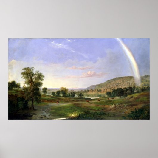 Robert S. Duncanson Landschaft mit Rainbow Poster (Vorne)