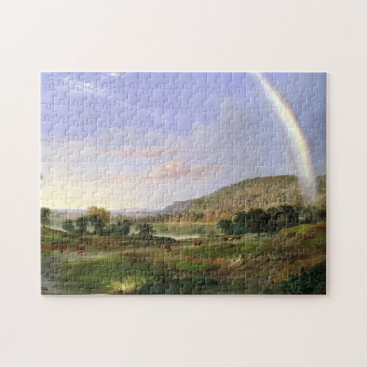 Robert S. Duncanson Landschaft mit Rainbow Puzzle (Horizontal)