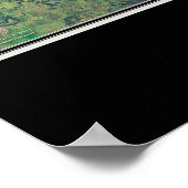 Robert S. Kerr Lake Oklahoma Satellite Poster Kart (Ecke)