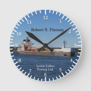 Robert S. Pierson clock Runde Wanduhr
