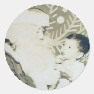 Robert & Santa Runder Aufkleber