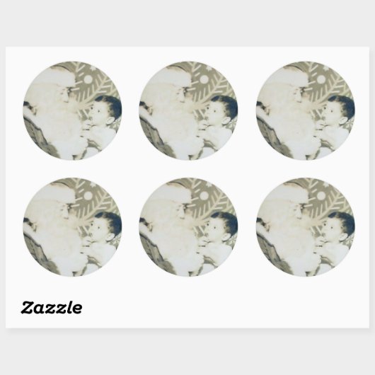 Robert & Santa Runder Aufkleber (Blatt)