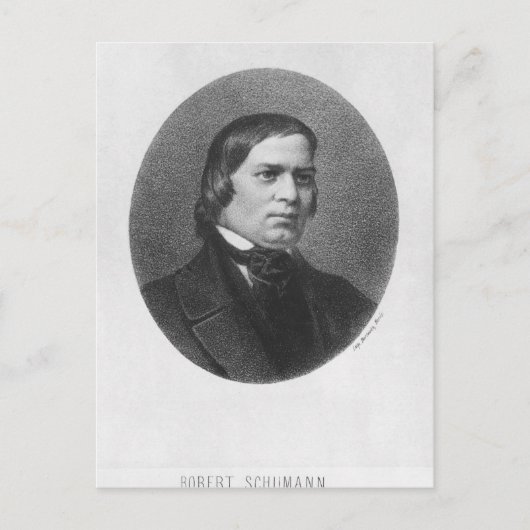 Robert Schumann, 1839 Postkarte (Vorderseite)