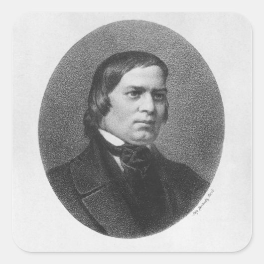 Robert Schumann, 1839 Quadratischer Aufkleber (Vorderseite)