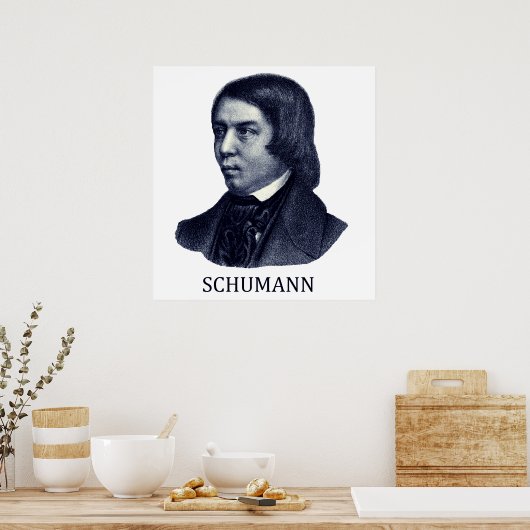 Robert Schumann, blau Poster (Küche)