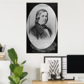 Robert Schumann graviert aus einem Foto Poster (Heimbüro)