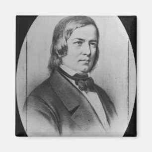 Robert Schumann gravierte von einer Fotografie Magnet