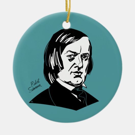Robert Schumann Keramik Ornament (Vorne)