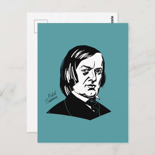 Robert Schumann Postkarte (Vorne/Hinten)