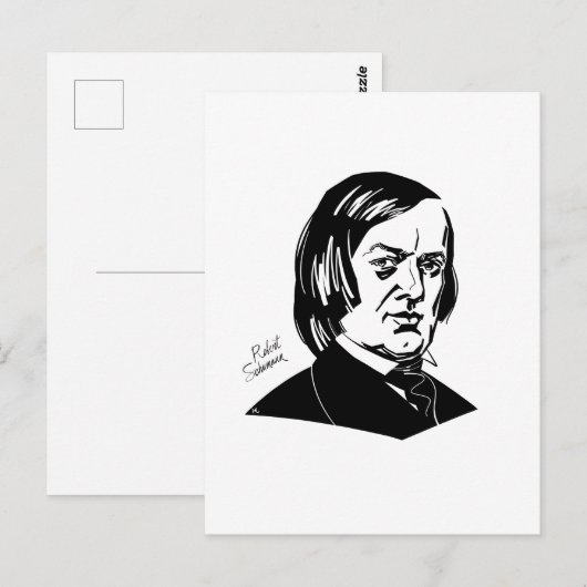 Robert Schumann Postkarte (Vorne/Hinten)