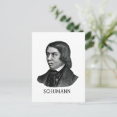 Robert Schumann, schwarz Postkarte (Stehend Vorderseite)