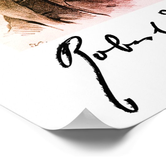 Robert Schumann / Signatur Poster (Ecke)