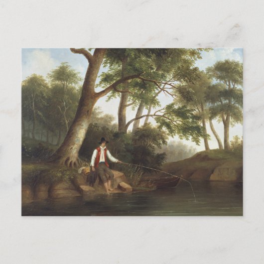 Robert Scott Duncanson - Man Fishing Postkarte (Vorderseite)