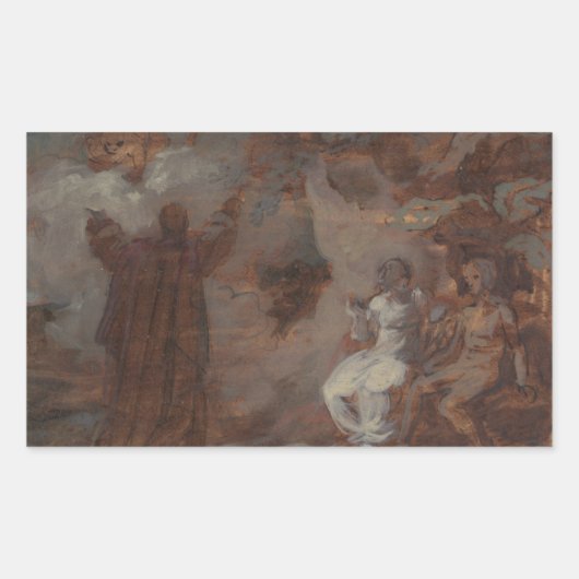 Robert Smirke - Prospero Conjuring a Masque Rechteckiger Aufkleber (Vorderseite)