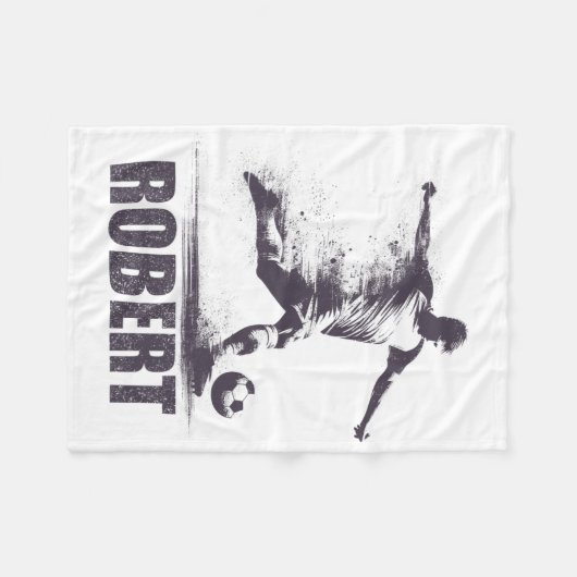 Robert Soccer Boys Personalized First Name Robert  Fleecedecke (Vorderseite (Horizontal))