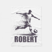 Robert Soccer Boys Personalized First Name Robert Fleecedecke (Vorderseite)