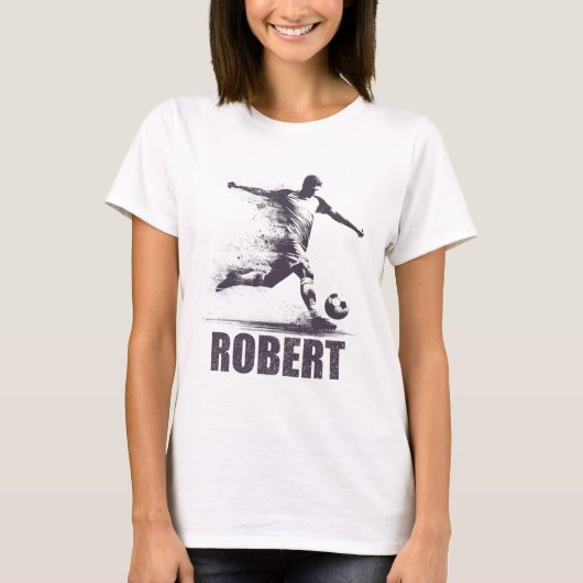 Robert Soccer Boys Personalized First Name Robert  T-Shirt (Vorderseite)