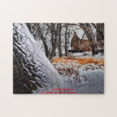 Robert Strauß Cabin Colorado. Weihnachtsgrüße Puzzle (Horizontal)